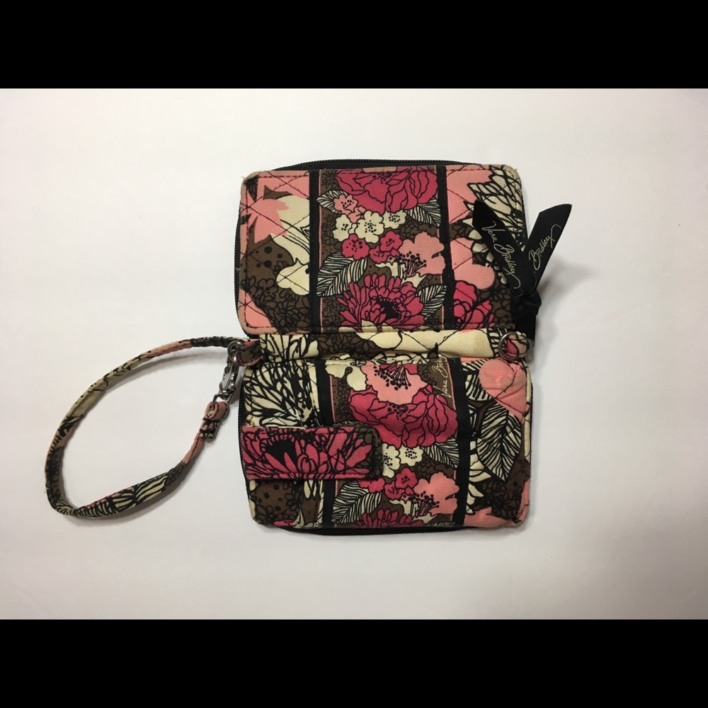 Vera Bradley Wallet Zip Around RETIRED Mocha Rouge